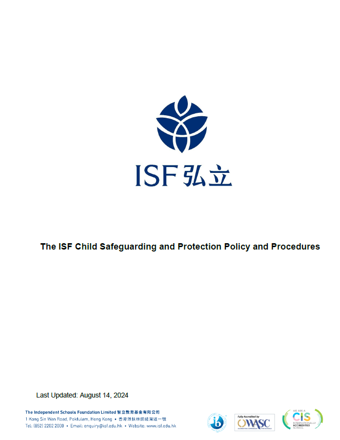 The ISF Child Safeguarding and Protection Policy and Procedures