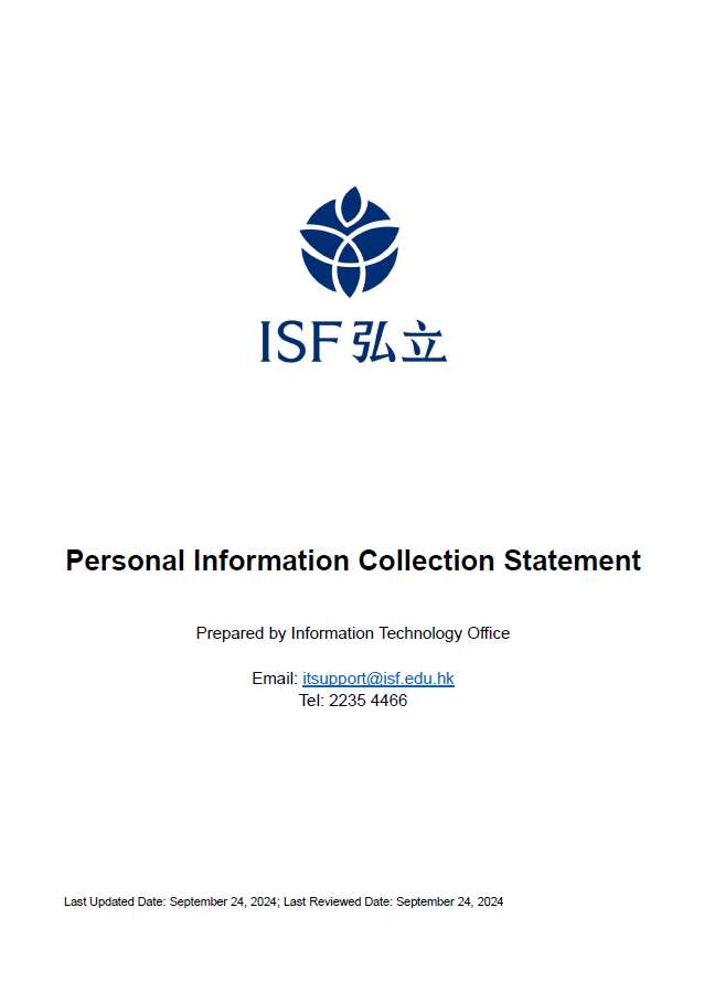 Personal Information Collection Statement